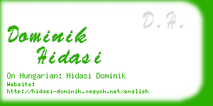 dominik hidasi business card